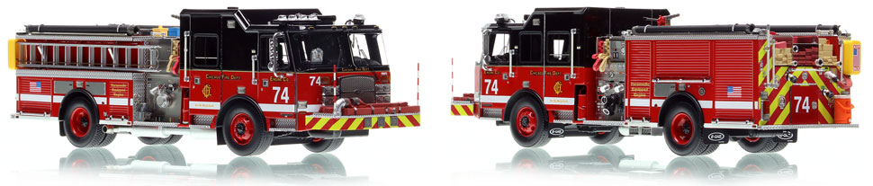 Chicago's E-One Engine 74 is hand-crafted and intricately detailed.