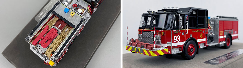 Closeup pics 3-4 of Chicago Fire Department E-One Engine 93 scale model
