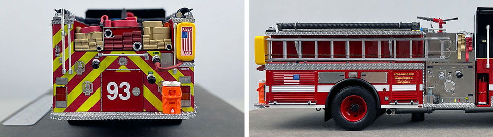Closeup pics 9-10 of Chicago Fire Department E-One Engine 93 scale model