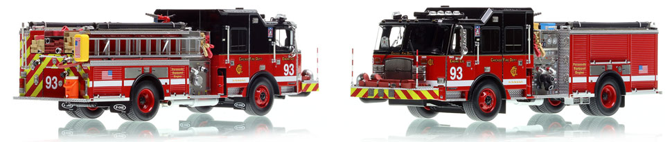 Take home a Chicago Fire Department E-One Engine 93 scale model!