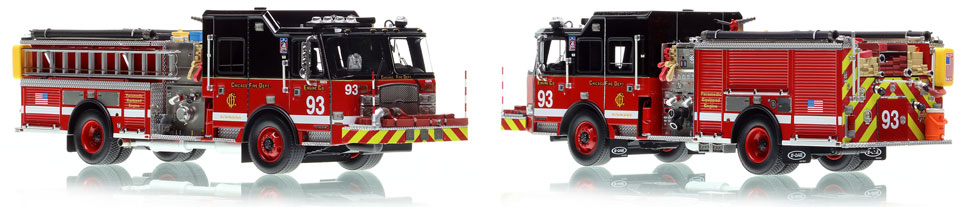 Chicago's E-One Engine 93 is hand-crafted and intricately detailed.