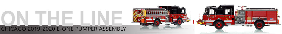 Assembly pictures of Chicago's E-One Cyclone II Pumper scale model