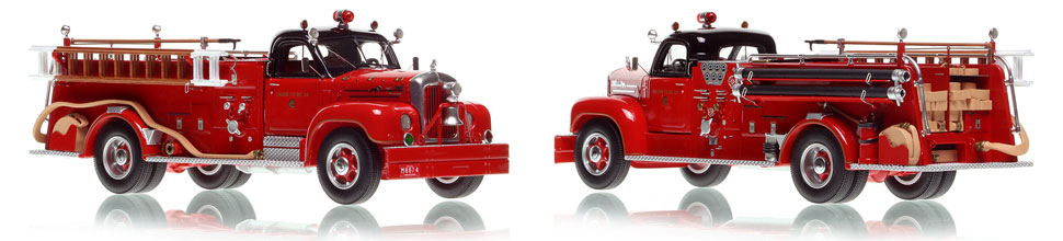 Chicago's 1956 Mack B95 Engine Co. 113 scale model is hand-crafted and intricately detailed.