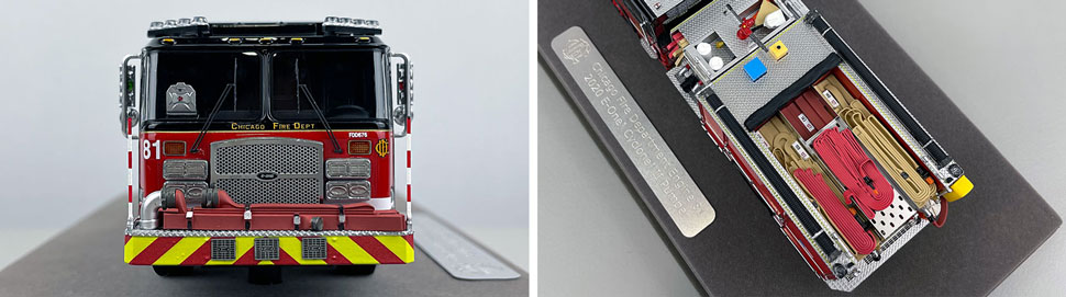 Closeup pics 1-2 of Chicago Fire Department E-One Engine 81 scale model
