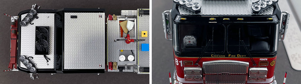 Closeup pics 13-14 of Chicago Fire Department E-One Engine 81 scale model
