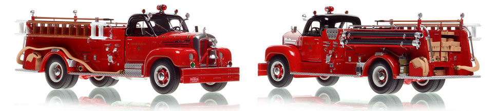 Chicago's 1956 Mack B95 Engine Co. 81 scale model is hand-crafted and intricately detailed.