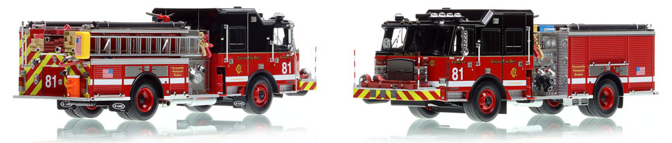 Chicago's E-One Engine 81 is hand-crafted and intricately detailed.