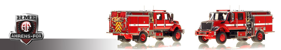 1:50 scale museum grade scale models of HME Ahrens-Fox fire apparatus