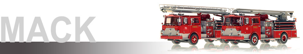 Mack scale model fire trucks
