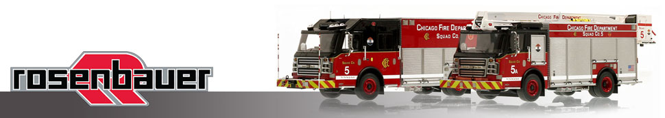 Shop museum grade Rosenbauer scale model fire trucks